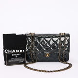 Chanel Paris-Salzburg Wallet on Chain Navy Patent 2015 AGHW