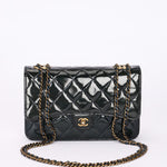 Chanel Paris-Salzburg Wallet on Chain Navy Patent 2015 AGHW