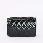 Chanel Paris-Salzburg Wallet on Chain Navy Patent 2015 AGHW