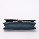 Chanel Paris-Salzburg Wallet on Chain Navy Patent 2015 AGHW