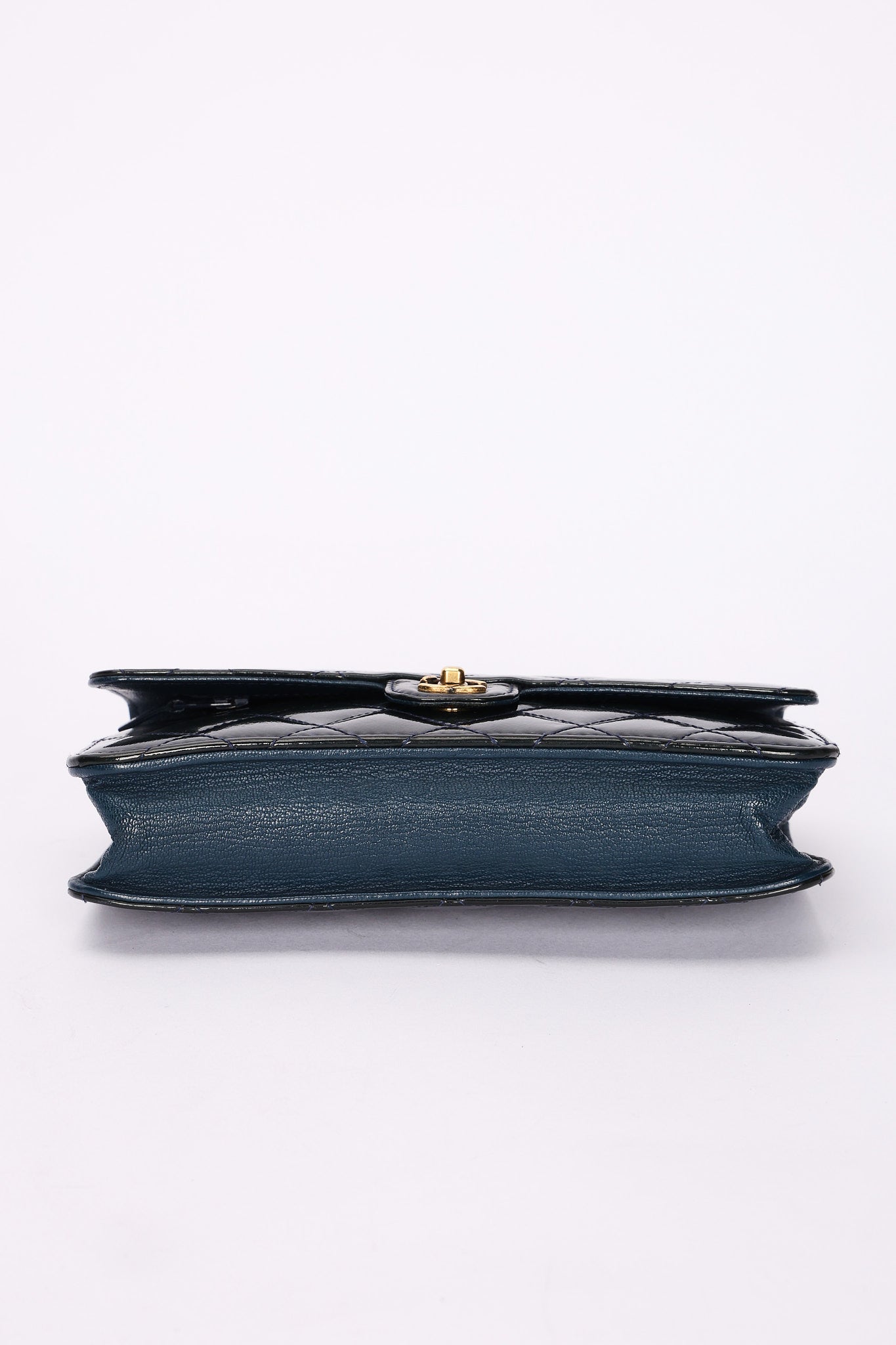 Chanel Paris-Salzburg Wallet on Chain Navy Patent 2015 AGHW
