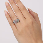 18K Tanzanite Sapphire & Garnet Ring