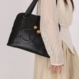 Chanel Double Zip Timeless Tote Black Caviar 1993 24K GP