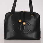Chanel Double Zip Timeless Tote Black Caviar 1993 24K GP