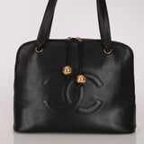 Chanel Double Zip Timeless Tote Black Caviar 1993 24K GP
