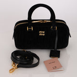 Miu Miu Arcadie Matelasse Velvet Tote