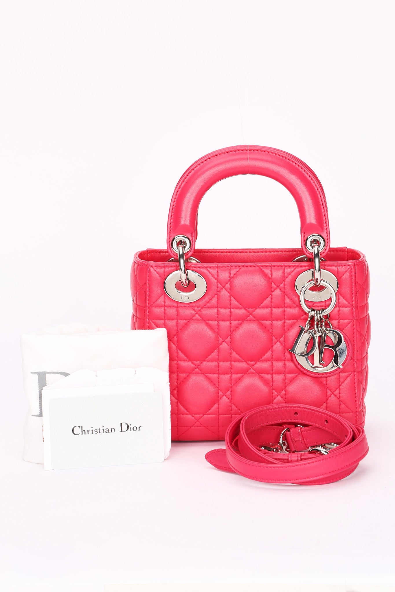 Dior Mini Lady Fuchsia Lambskin 2013