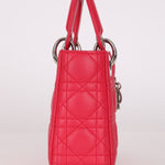 Dior Lambskin Cannage Coral Lady Bag