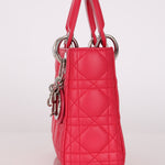 Dior Lambskin Cannage Coral Lady Bag