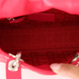 Dior Lambskin Cannage Coral Lady Bag