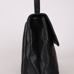 Chanel Kelly Top Handle Bag Black Caviar 24K GP