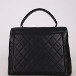 Chanel Kelly Top Handle Bag Black Caviar 24K GP