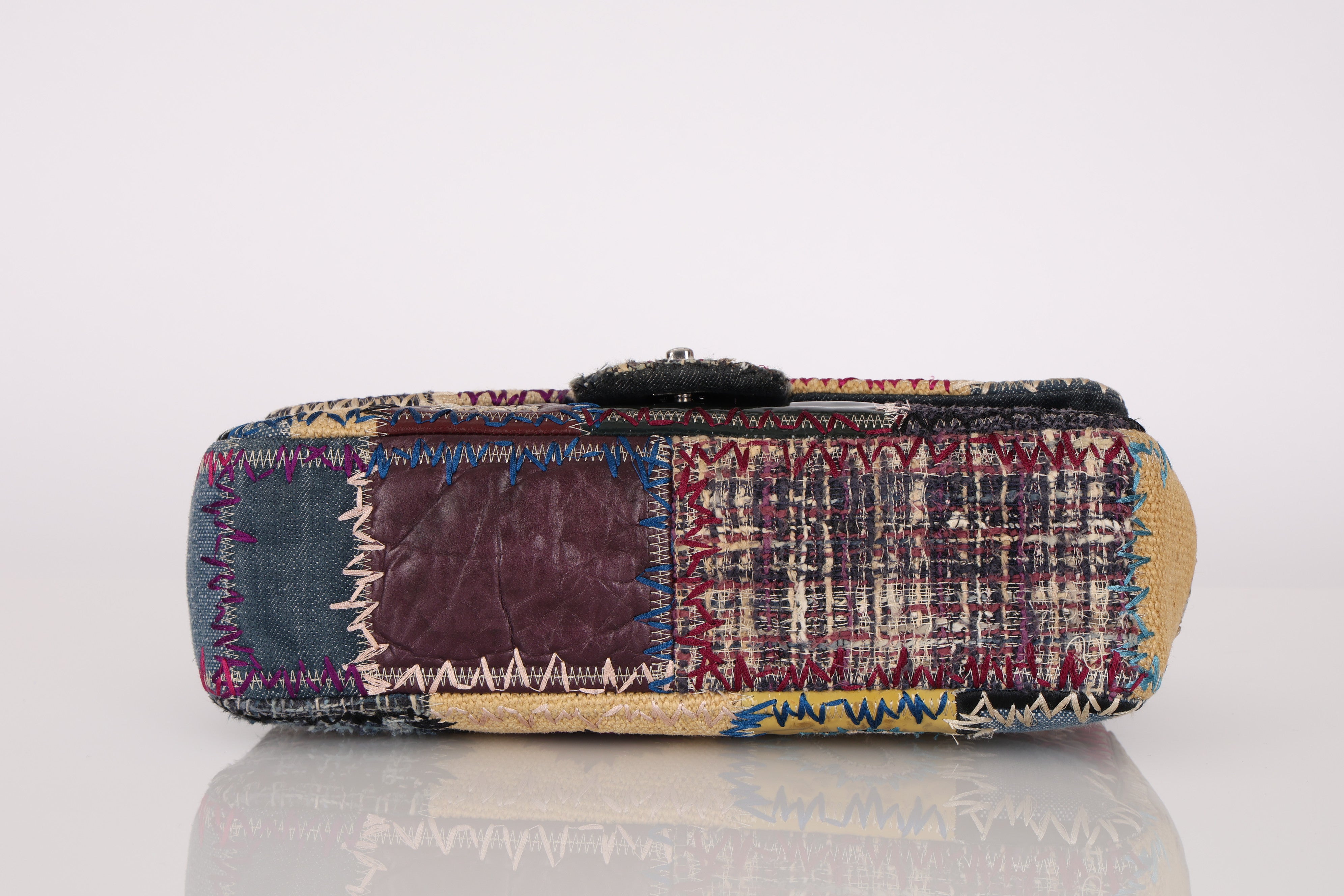 Chanel Jumbo Single Flap Mixed Media Patchwork SHW