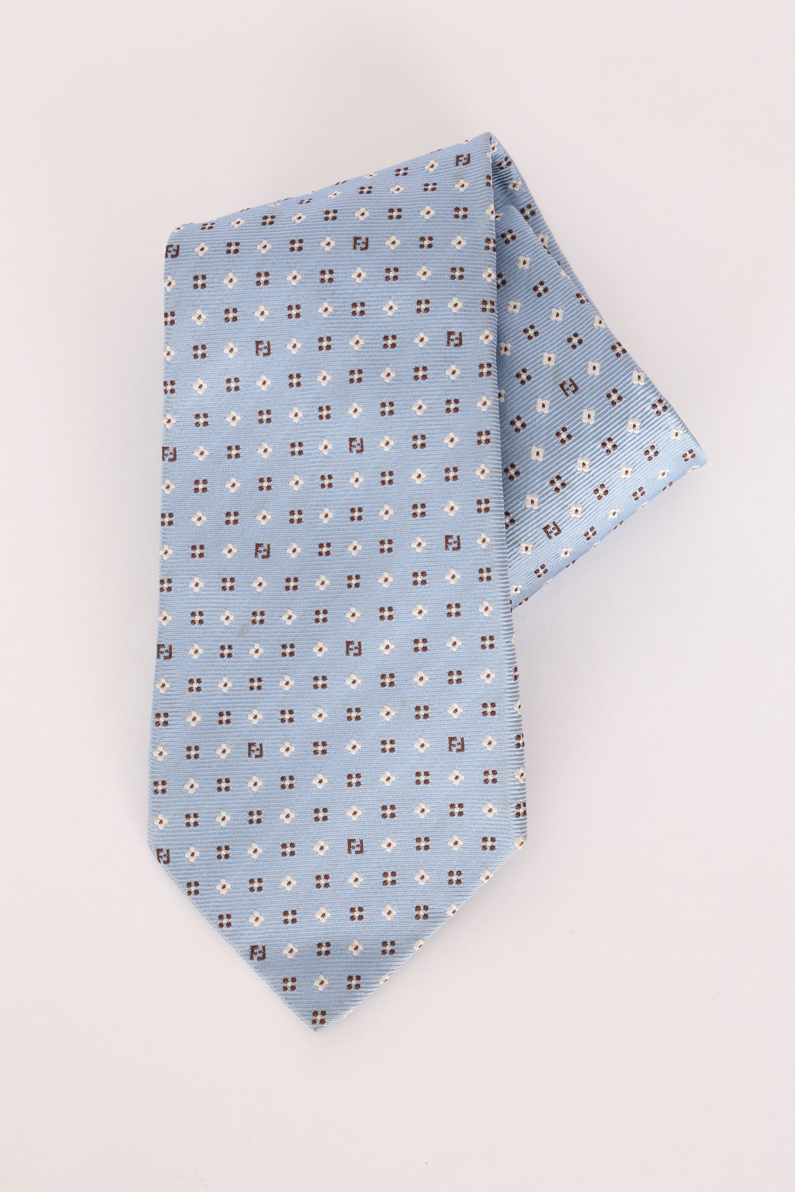 Fendi Blue Silk Tie