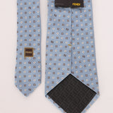Fendi Blue Silk Tie