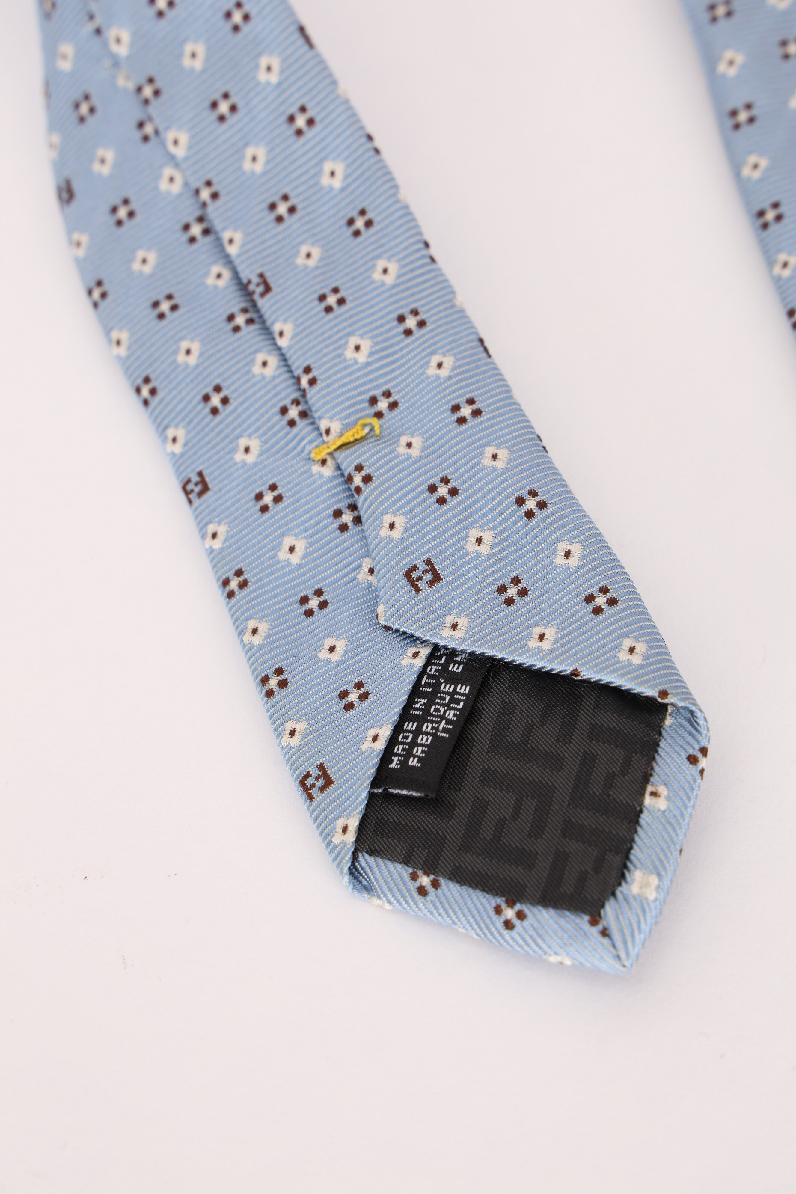Fendi Blue Silk Tie