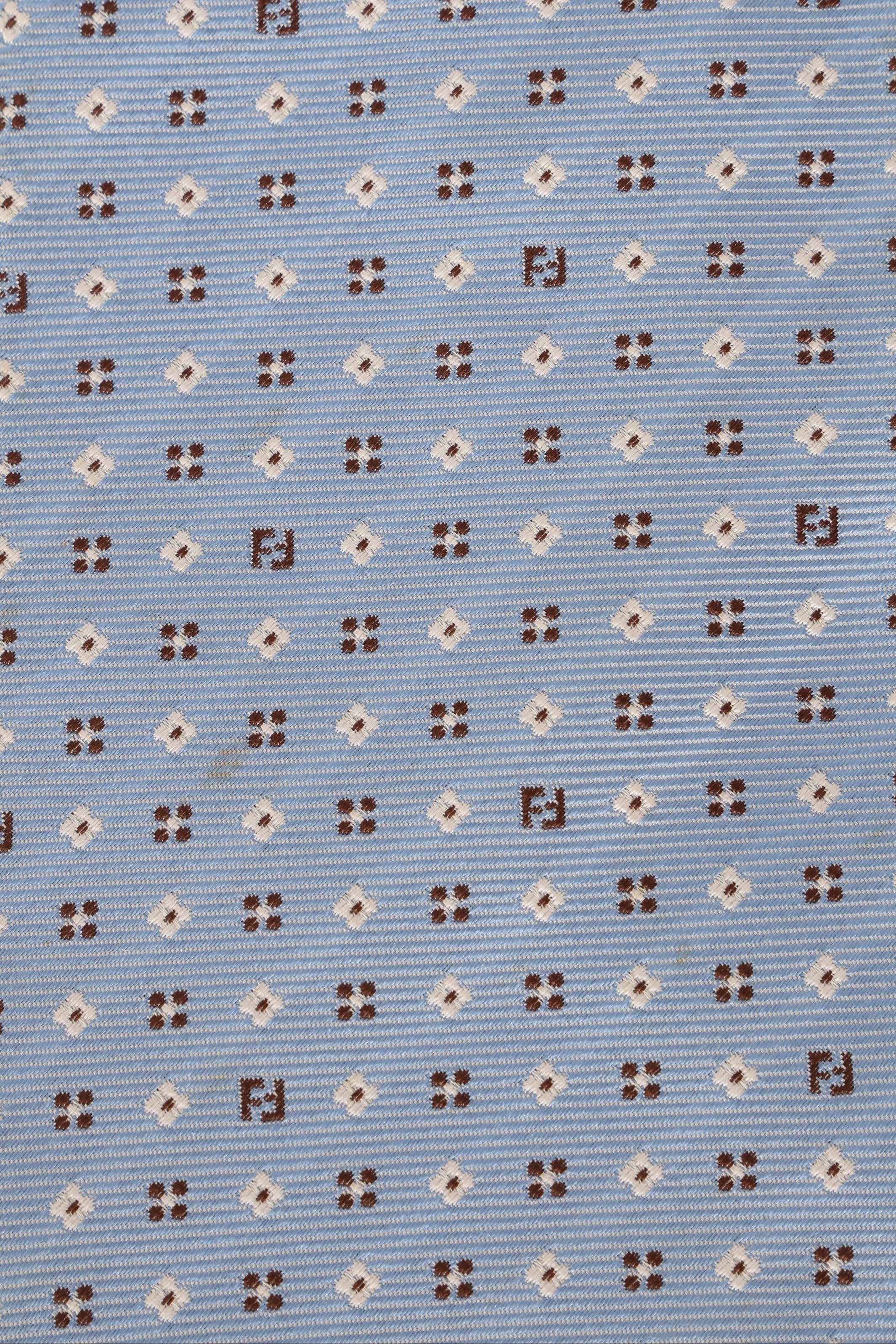 Fendi Blue Silk Tie