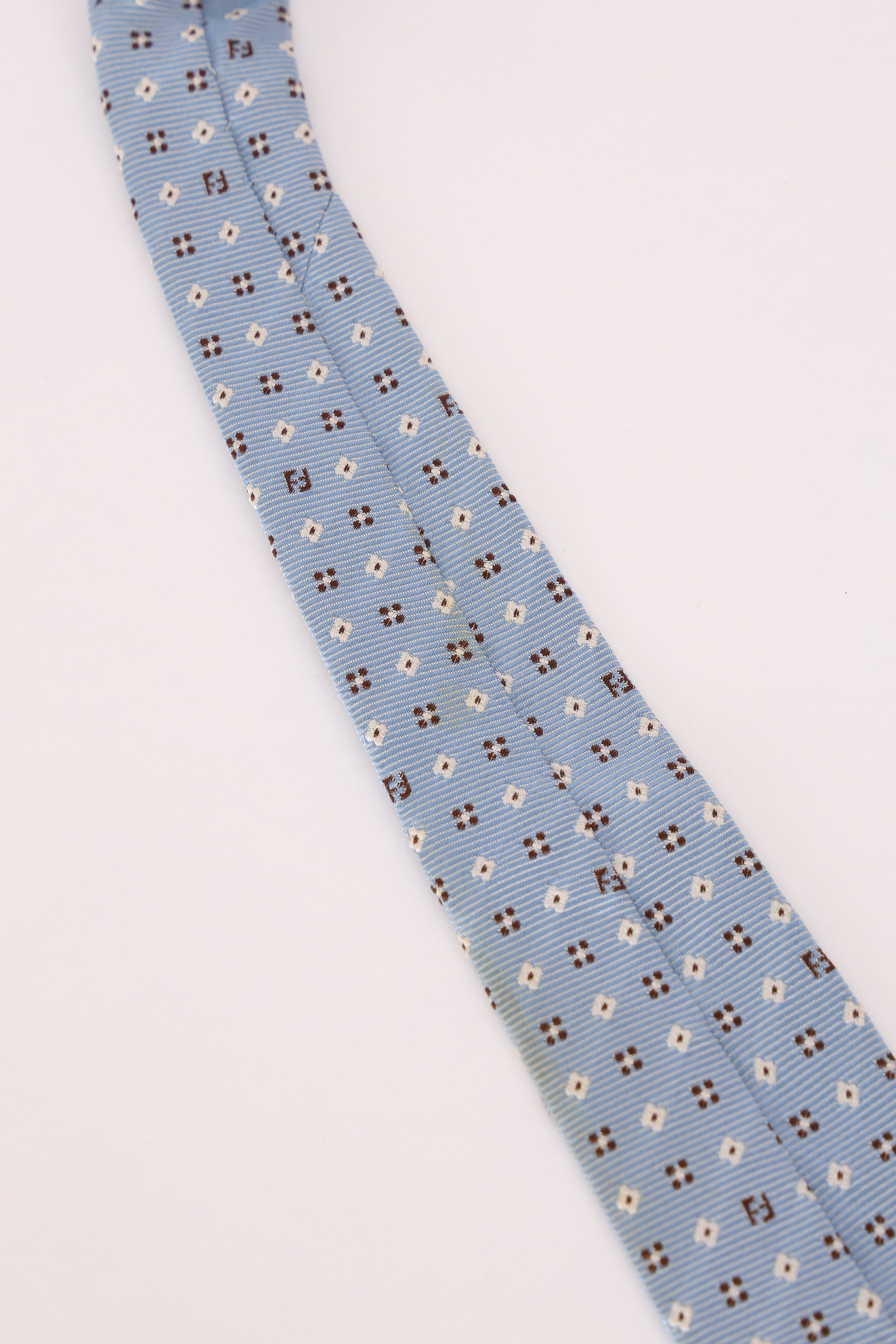 Fendi Blue Silk Tie