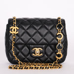Chanel Miss Coco Hearts Mini Square Flap Black Calfskin 2021 BGHW