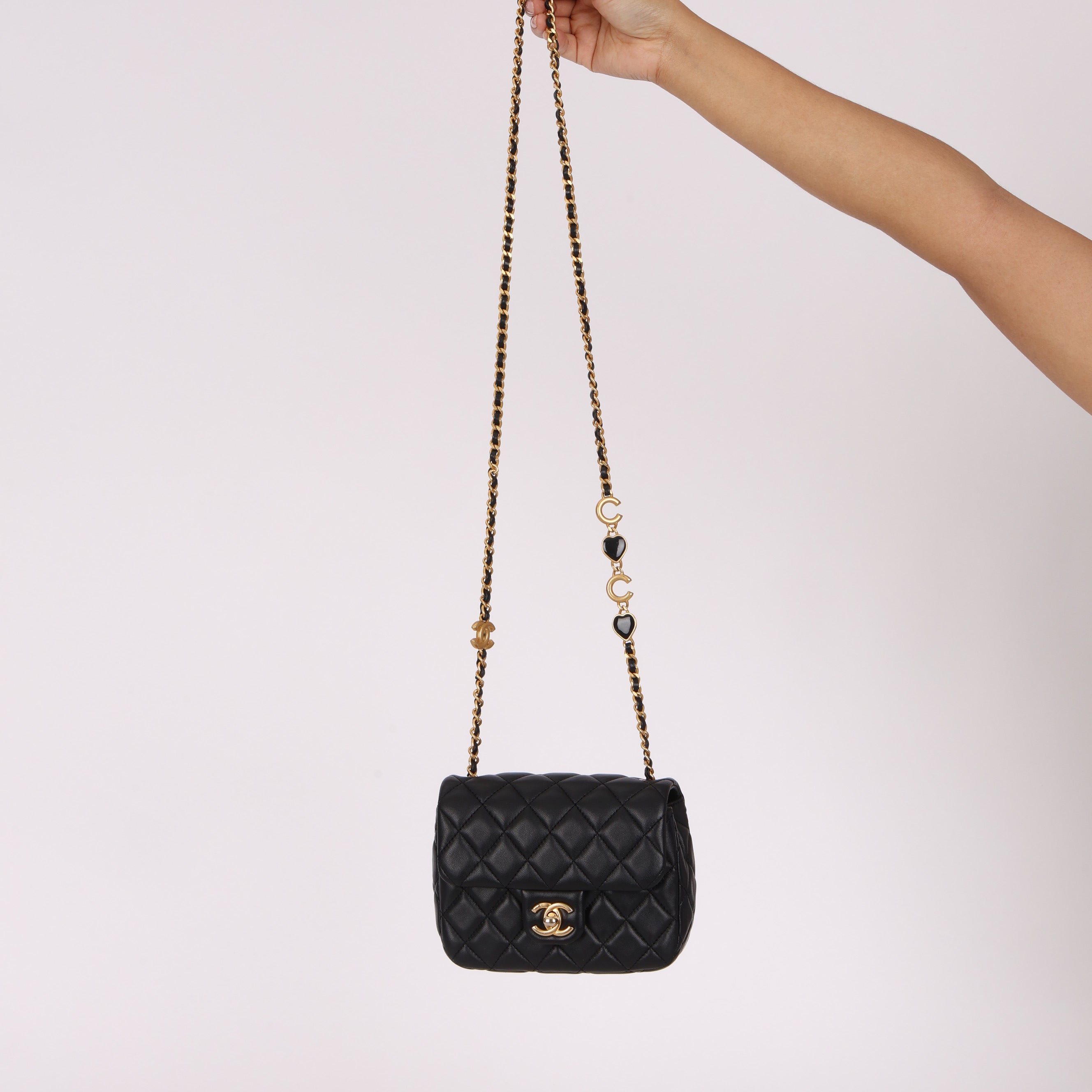 Chanel Lambskin Black Mini Square Coco Flap
