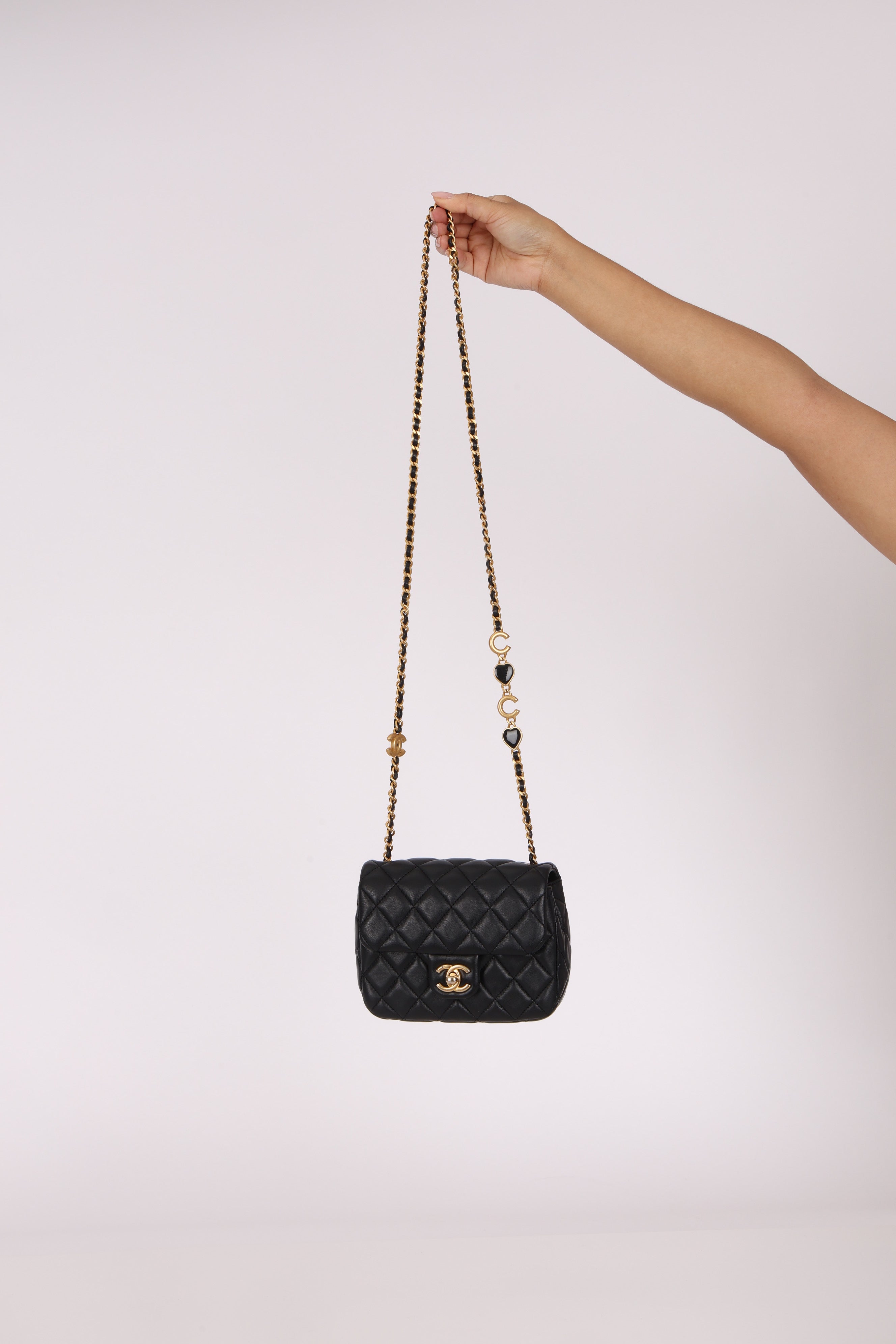 Chanel Lambskin Black Mini Square Coco Flap