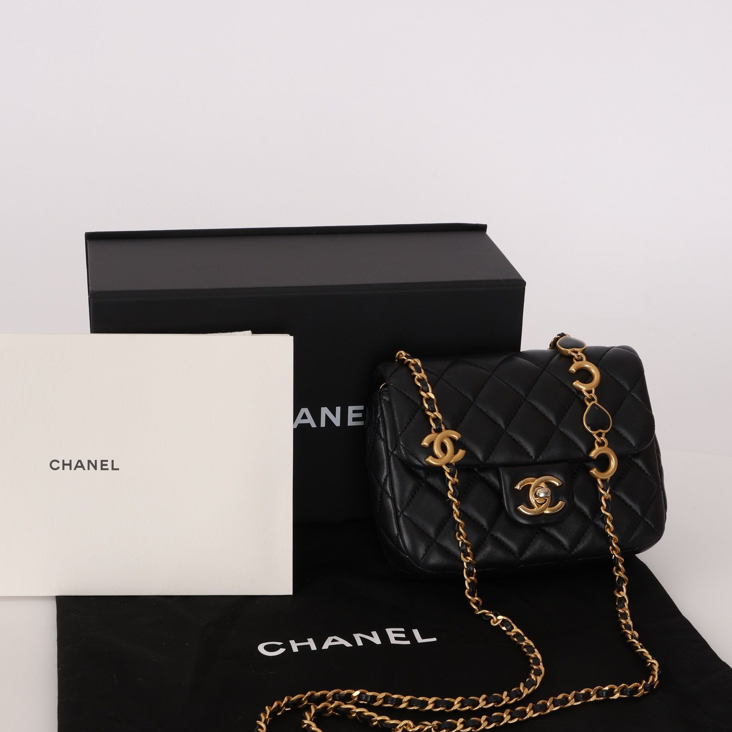 Chanel Lambskin Black Mini Square Coco Flap