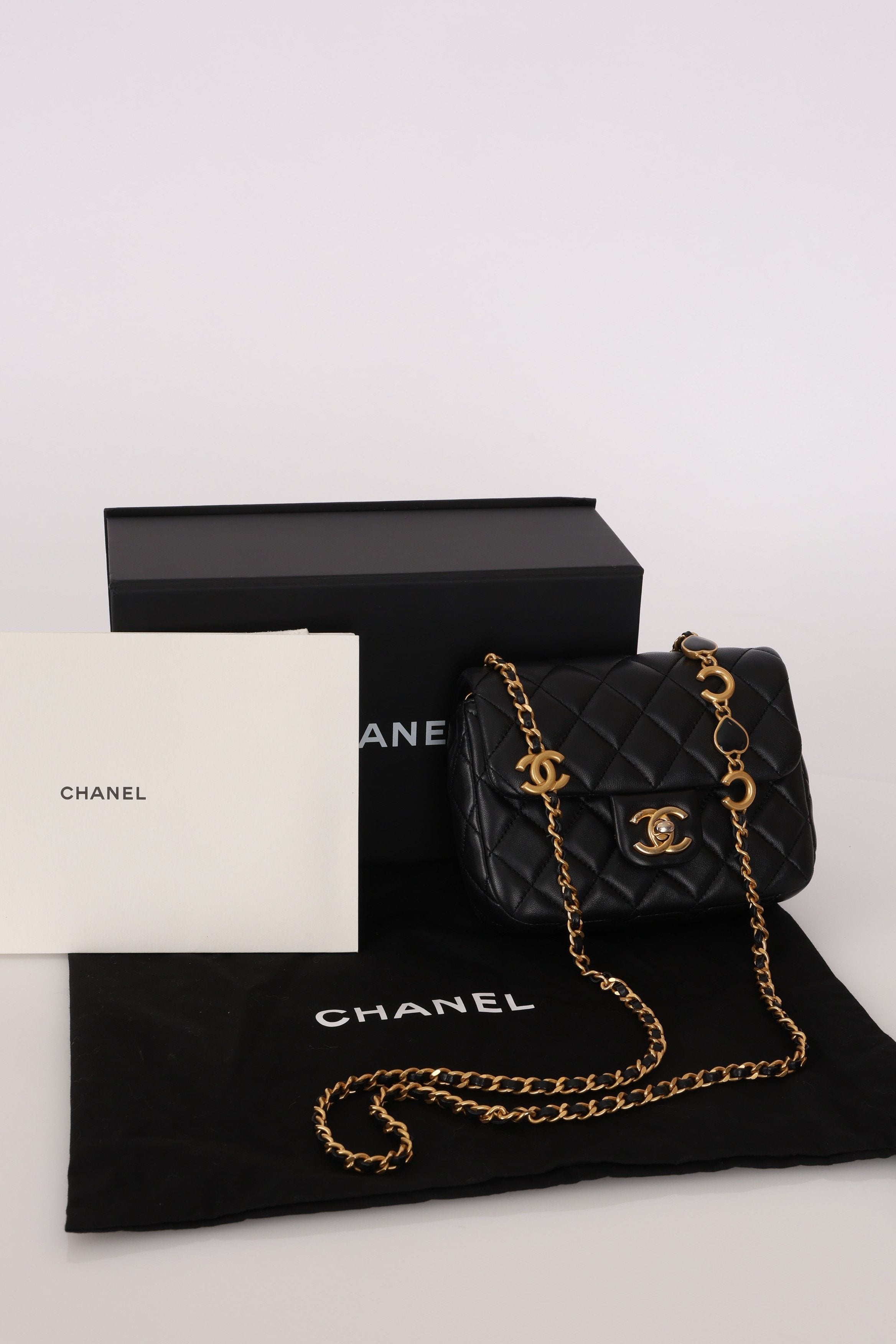 Chanel Lambskin Black Mini Square Coco Flap