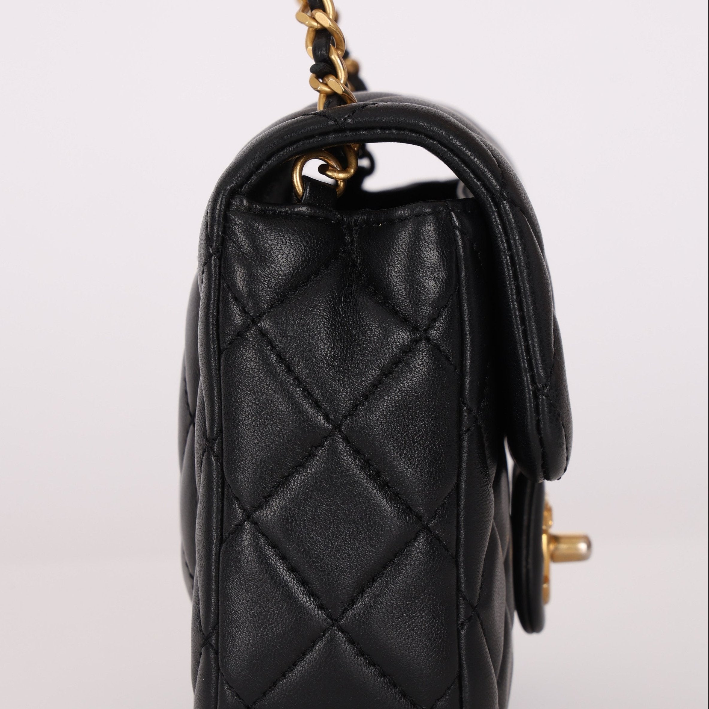 Chanel Lambskin Black Mini Square Coco Flap