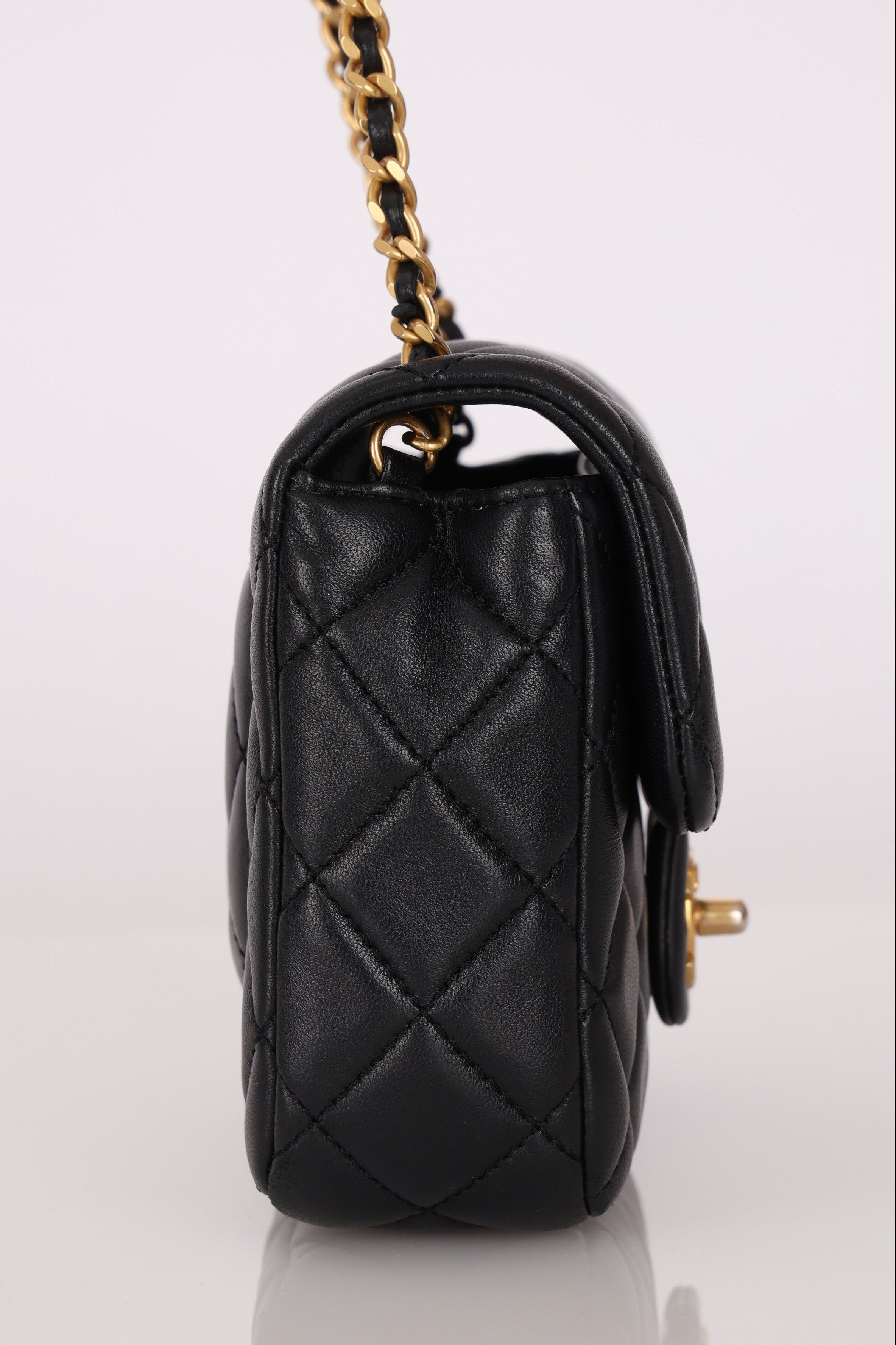 Chanel Lambskin Black Mini Square Coco Flap