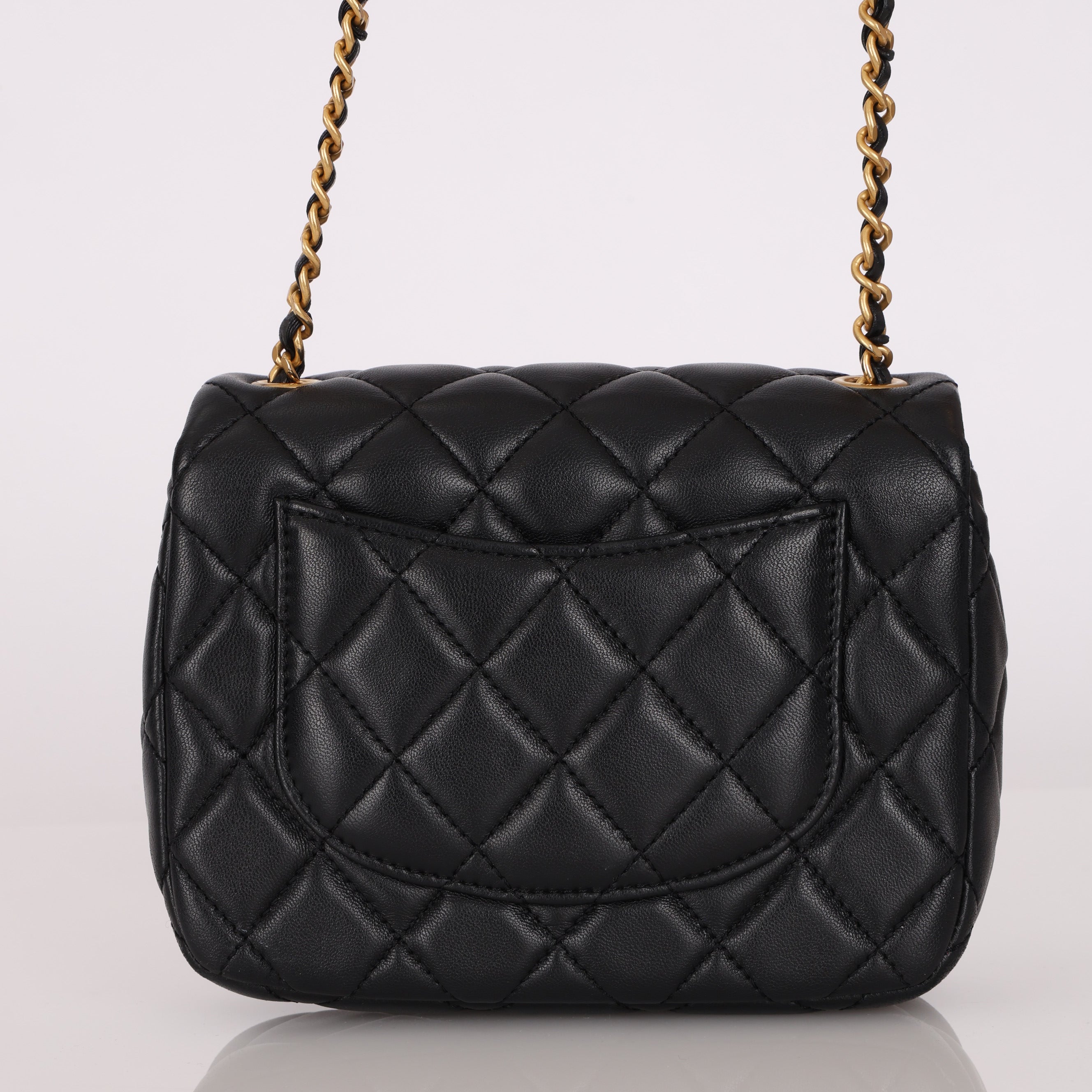 Chanel Lambskin Black Mini Square Coco Flap