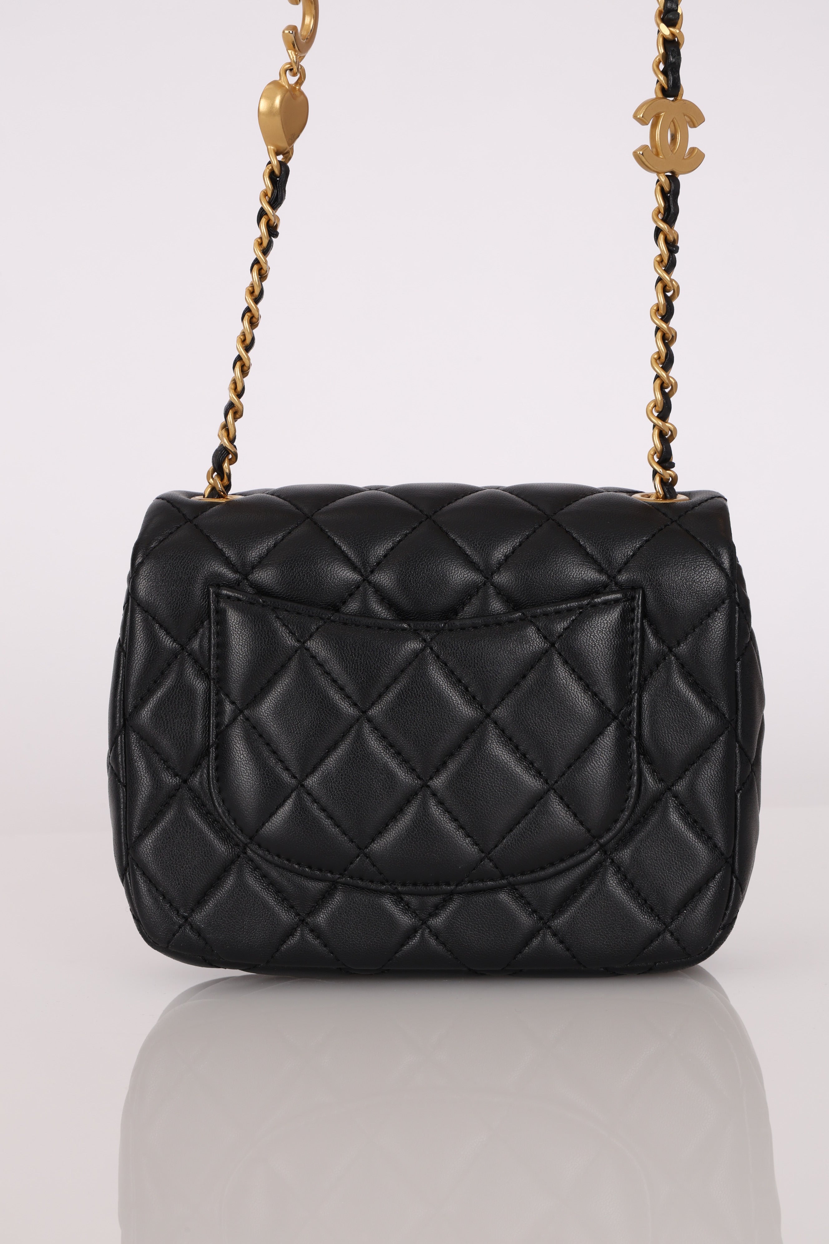 Chanel Lambskin Black Mini Square Coco Flap
