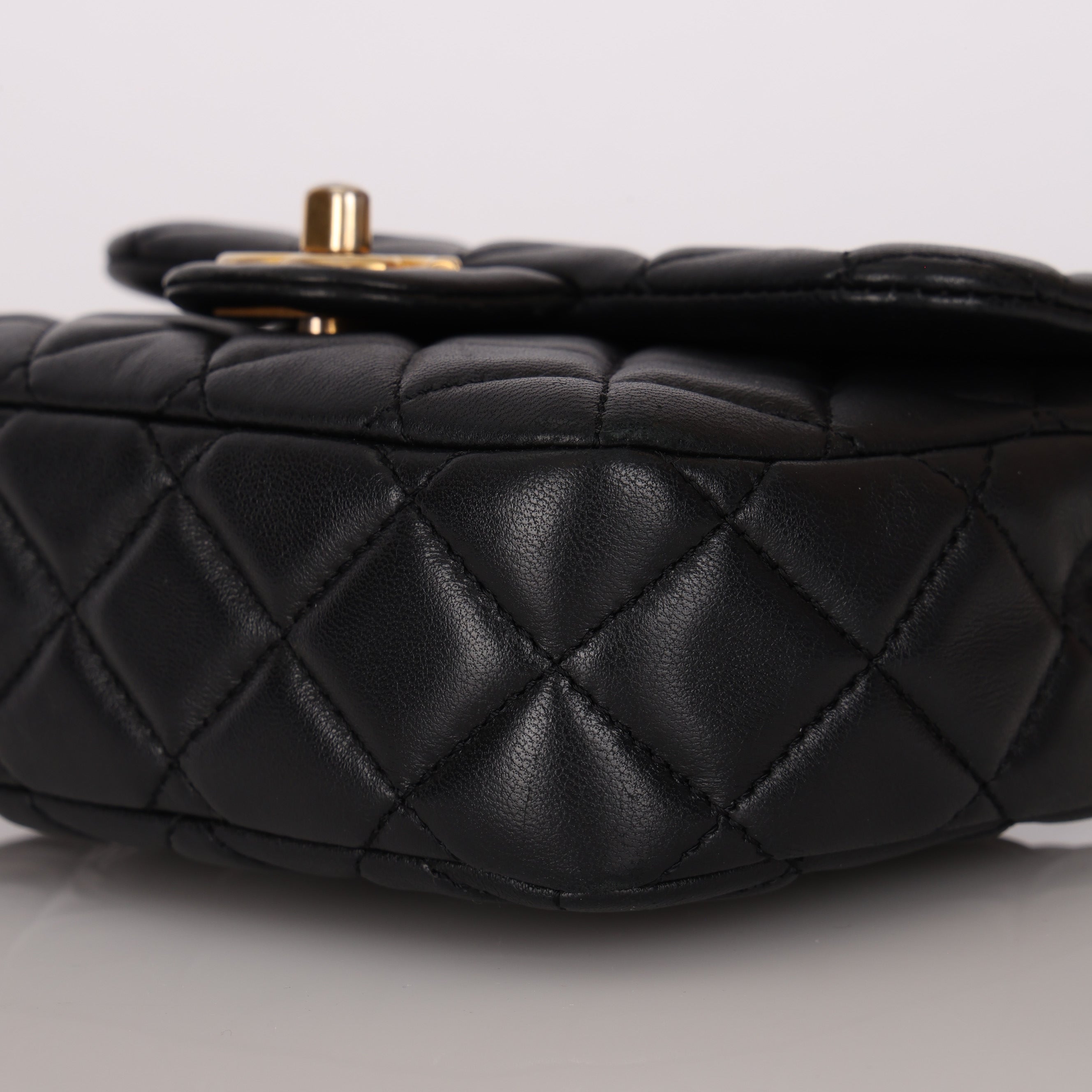 Chanel Lambskin Black Mini Square Coco Flap