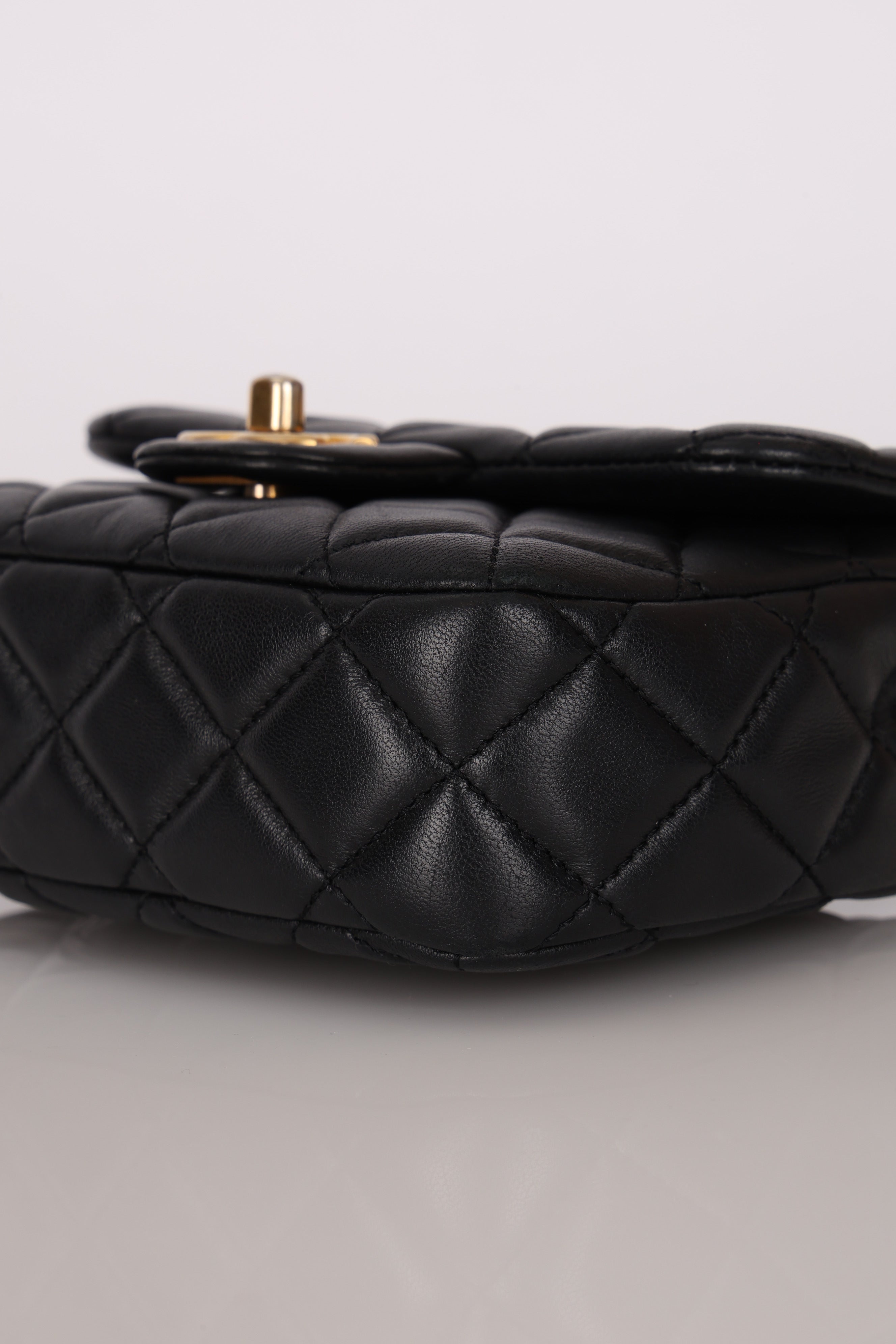 Chanel Lambskin Black Mini Square Coco Flap