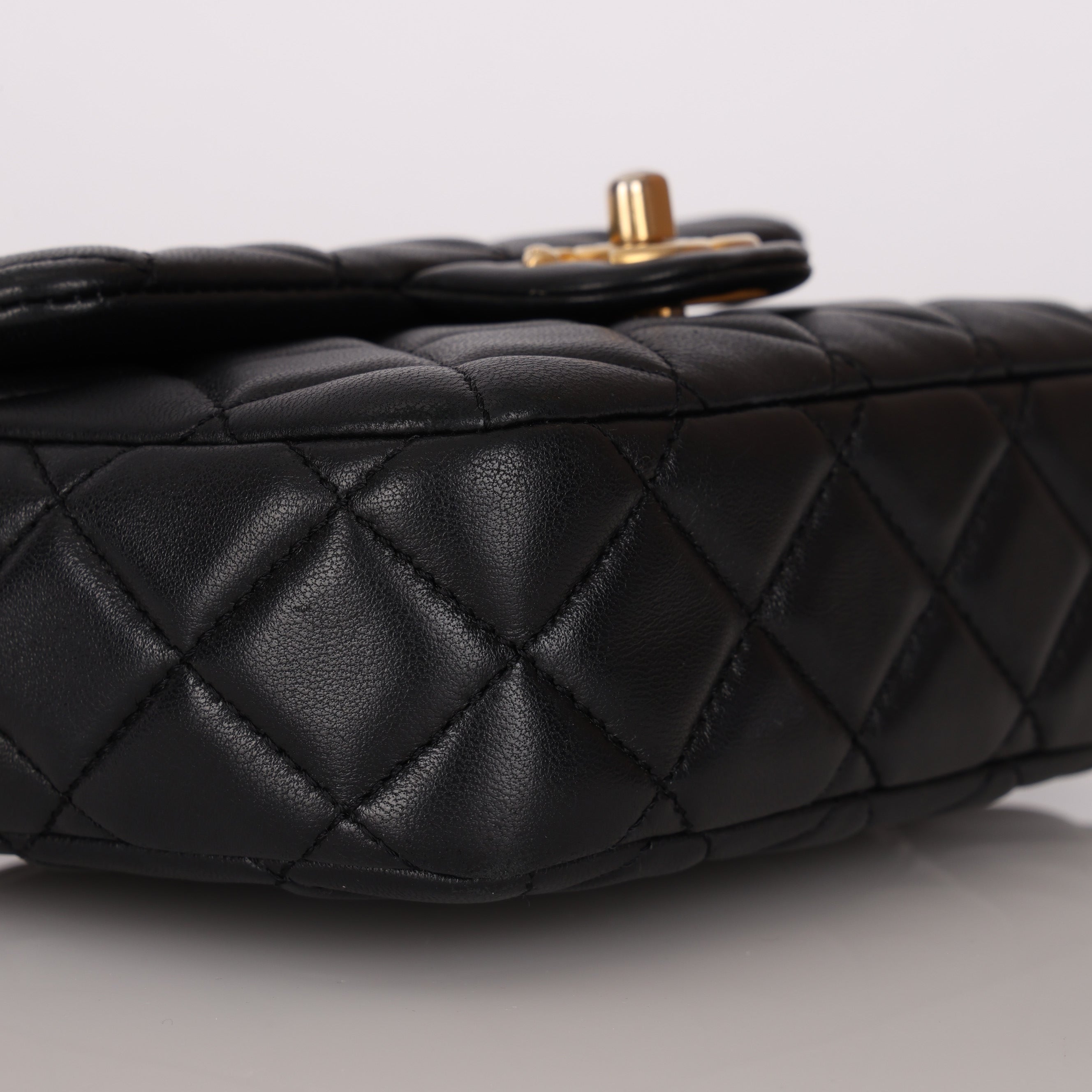 Chanel Lambskin Black Mini Square Coco Flap