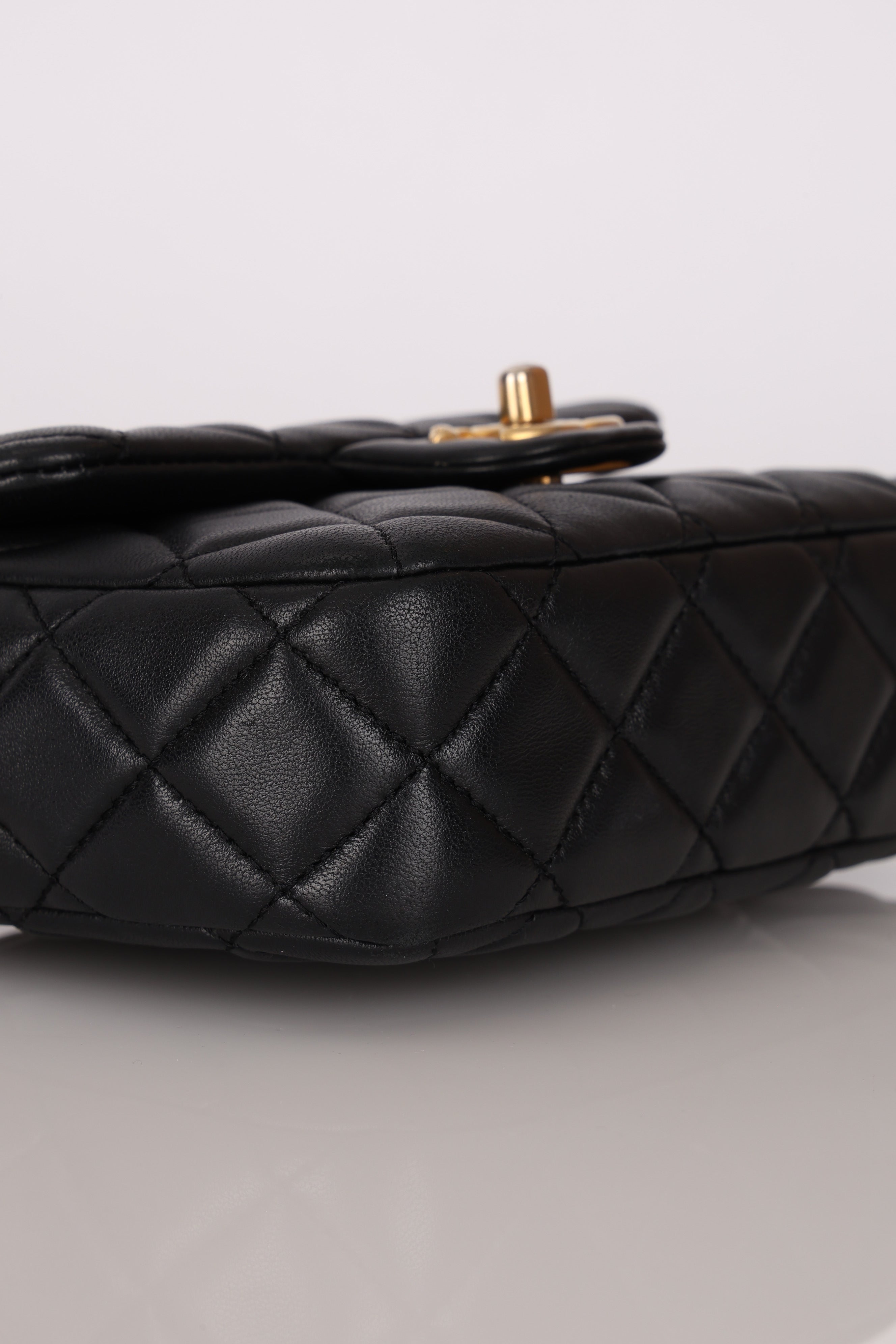 Chanel Lambskin Black Mini Square Coco Flap