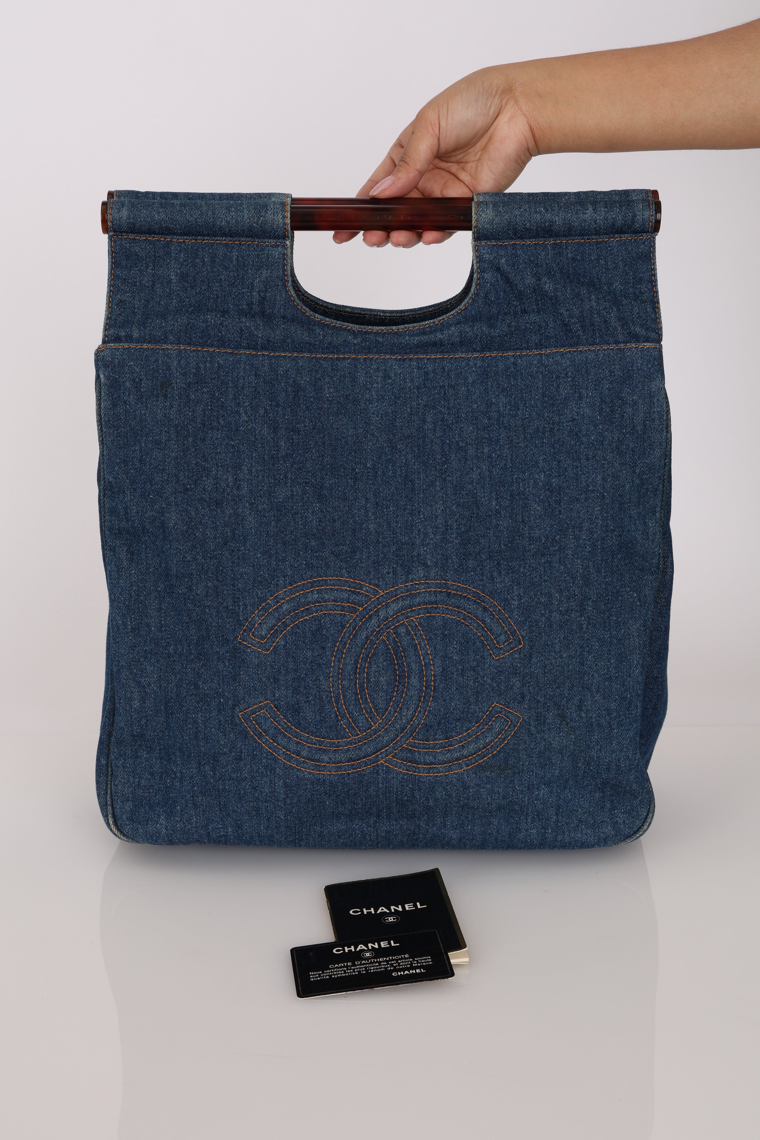 Chanel Denim Top Handle Bag