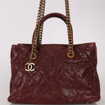 Chanel Top Handle Bordeaux Caviar AGHW