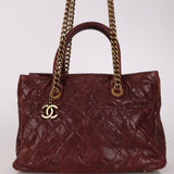 Chanel Top Handle Bordeaux Caviar AGHW