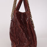 Chanel Top Handle Bordeaux Caviar AGHW