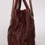 Chanel Top Handle Bordeaux Caviar AGHW