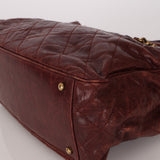 Chanel Top Handle Bordeaux Caviar AGHW