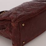 Chanel Top Handle Bordeaux Caviar AGHW