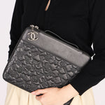 Chanel Embossed Tech Case Black Lambskin 2011 SHW