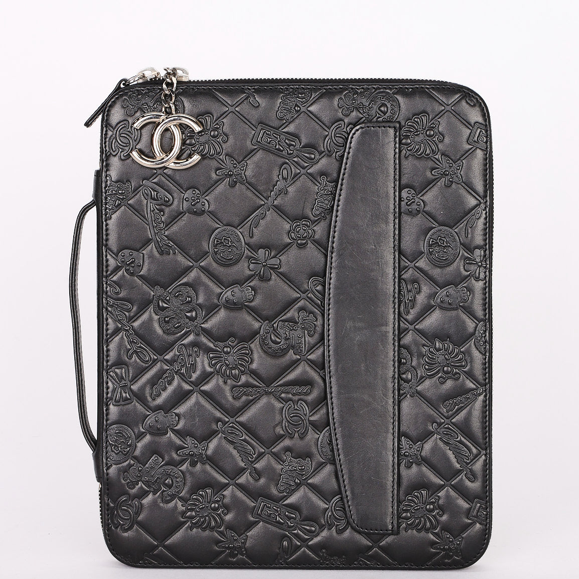 Chanel Embossed Tech Case Black Lambskin 2011 SHW