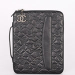 Chanel Embossed Tech Case Black Lambskin 2011 SHW