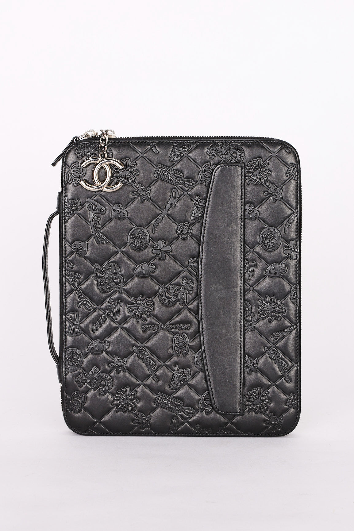 Chanel Embossed Tech Case Black Lambskin 2011 SHW