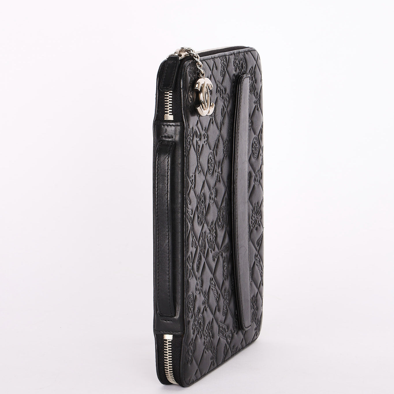 Chanel Embossed Tech Case Black Lambskin 2011 SHW
