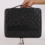 Chanel Embossed Ipad Case Black Lambskin SHW