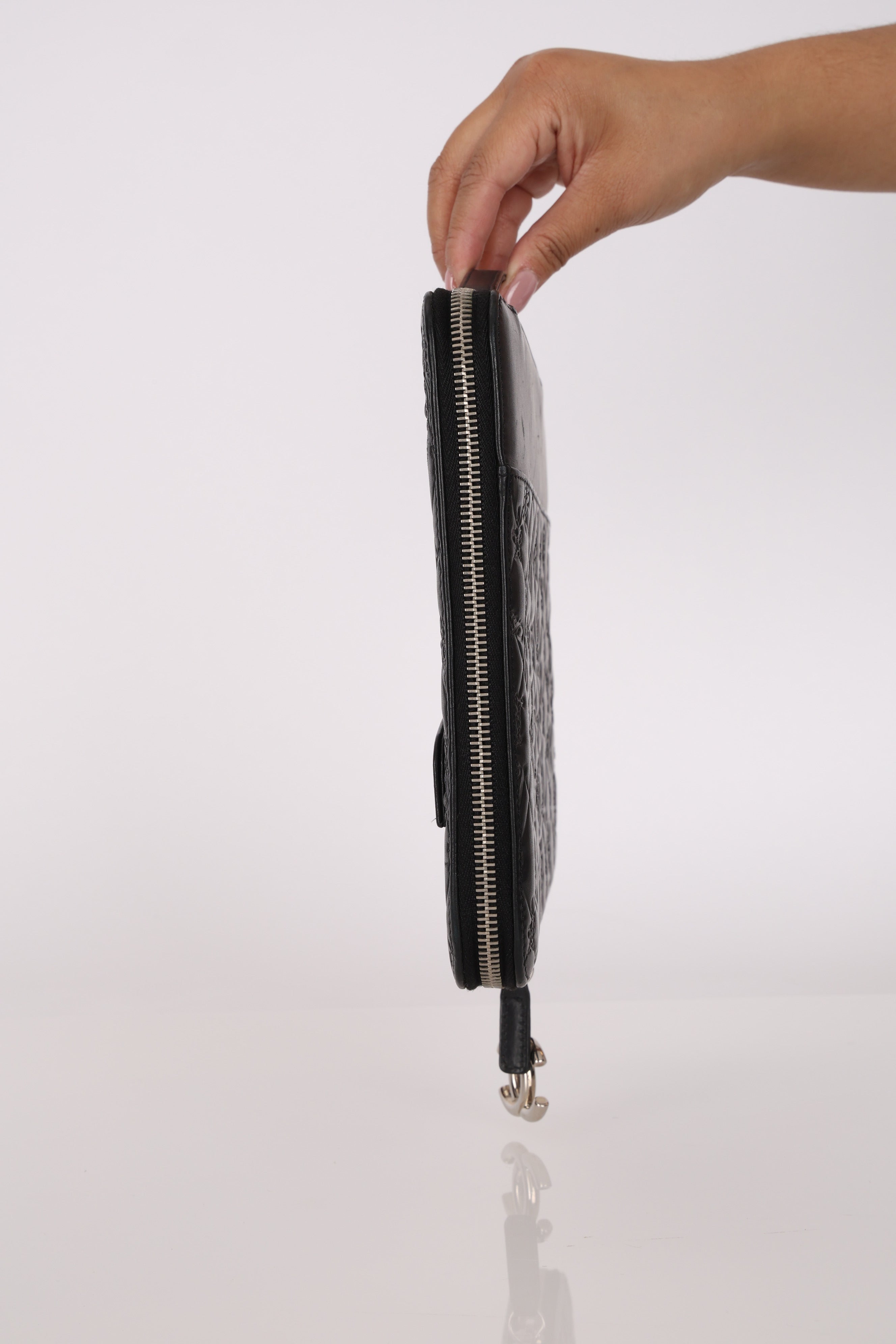 Chanel Embossed Ipad Case Black Lambskin SHW