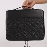 Chanel Embossed Ipad Case Black Lambskin SHW